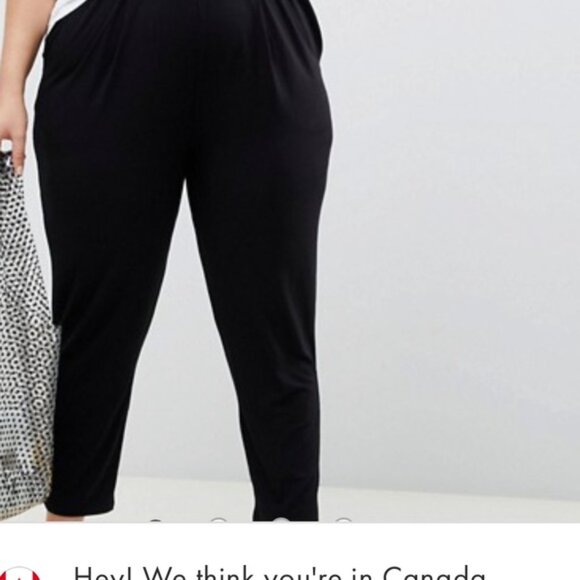 ASOS NEW Tag Curve Drawing Stretch Leggings Ribbed Cotton Pants Plus Size 6x - Picture 3 of 13